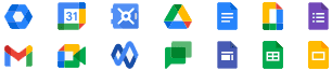 Google Workspace array of app icons